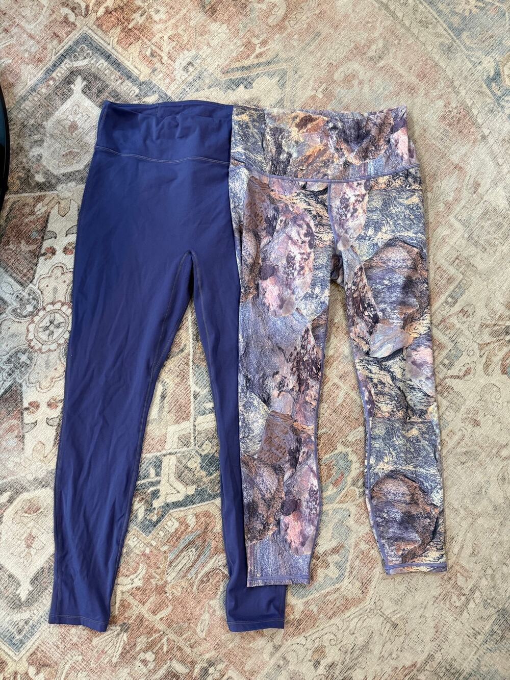 Fabletics Purple Leggings Set of 2, Size Large